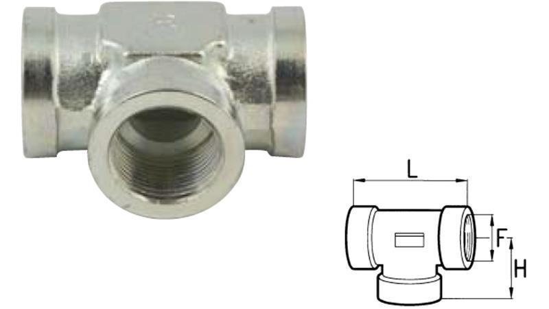 HYDRAULISK TEE HUN-HUN 1/2