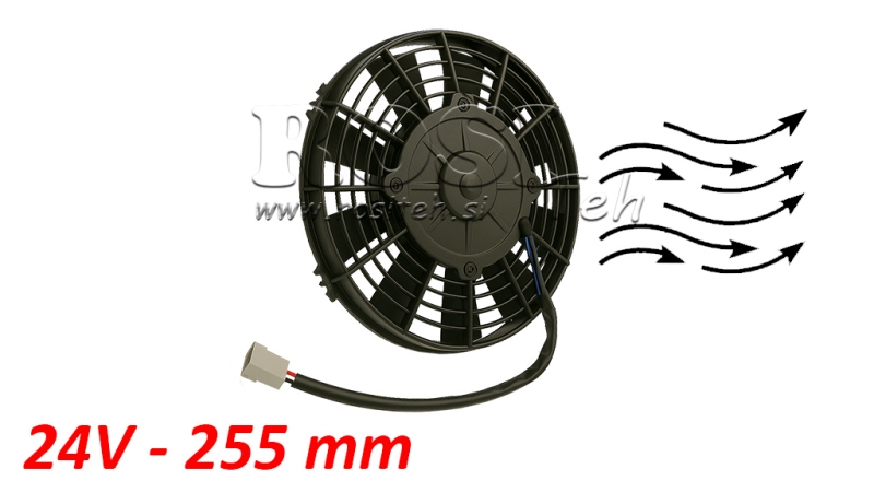 AXIÁLNY VENTILÁTOR 255MM VŔTAJÚCI 24V