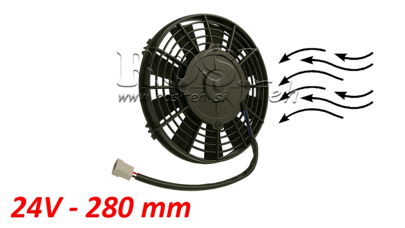 VENTILATORE ASSIALE 280mm SPINGERE 24V