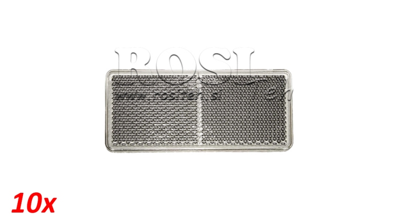 REKTANGULÆR REFLEKTOR HVIT 105X48 (10PCS)