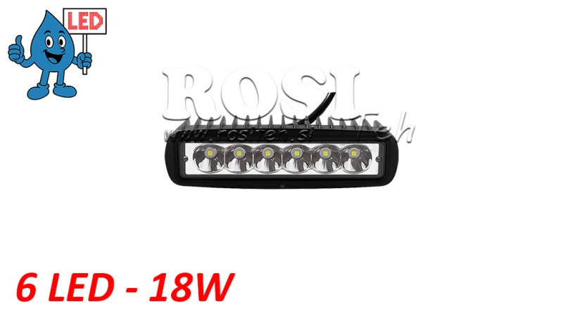 LED ARBEIDSLYS - LYS 6 LED 18W 12V-24V