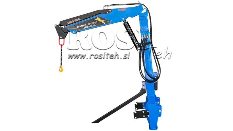 TRAKTOR TREPUNKTSKRAN – HYDRAULISK LØFTEARM 1200 KG