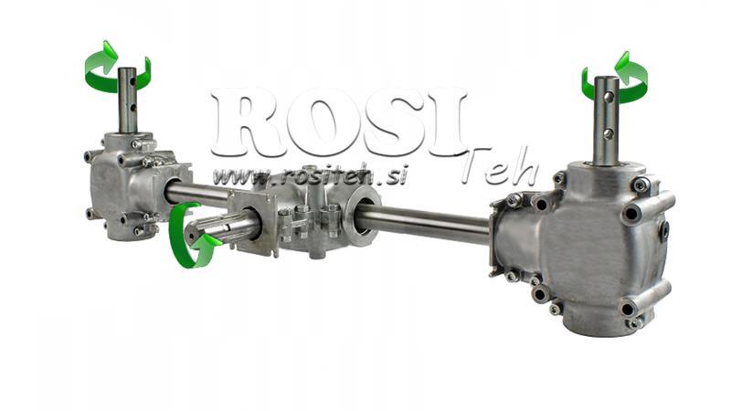 SET DE REDUCȚII 1:1.35 (22CP-16kW) PENTRU ENGRENAJ TRIPLU L:770