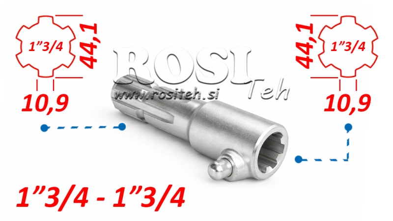 P.T.O. ADAPTER KEEGA 1”3/4 kuni 1”3/4