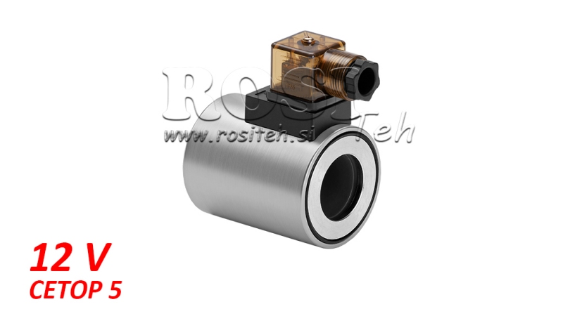 ELEKTROMAGNETSPULE 12VDC FÜR CETOP 5 VENTIL - fi131,4mm-75mm 37W IP65