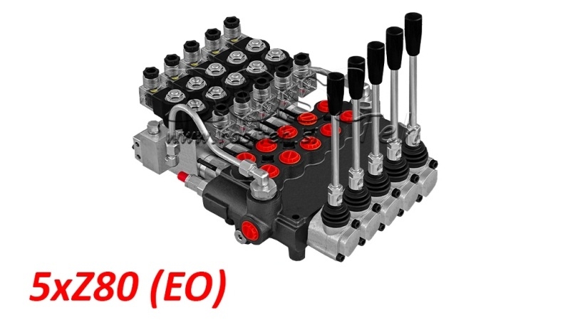ELEKTRO-MANUELL HYDRAULISK MONOBLOKKVENTIL 5xZ80