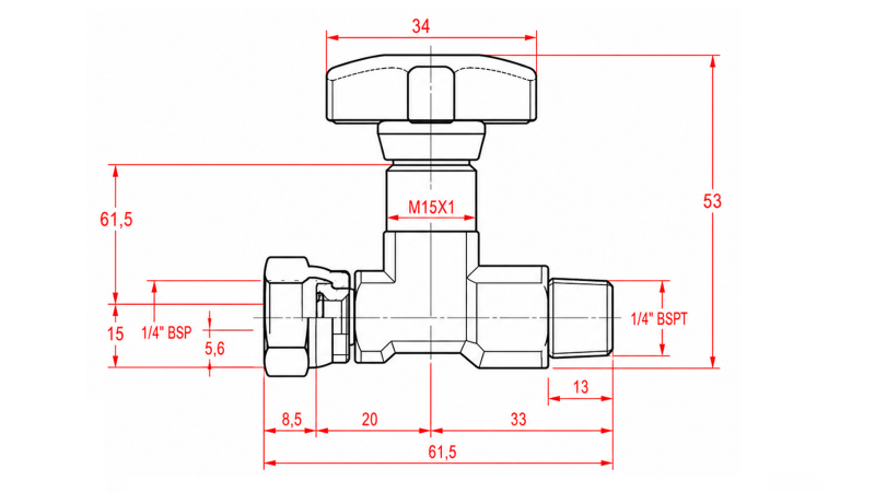 HYDRAULISK VENTIL FOR MANOMETER