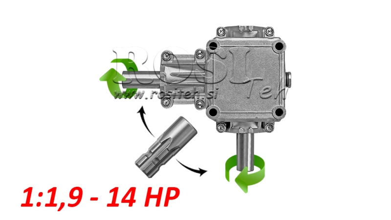 SZÖGHAJTÁS PTO 1:1,9 (14HP-10kW)