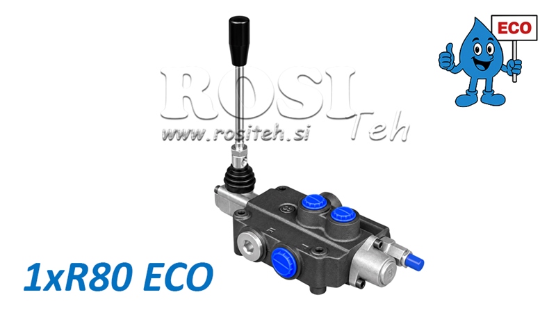 HYDRAULISK MANUELL VENTIL – 1-SEKSJONS RETNINGSVENTIL 1xR80 ECO