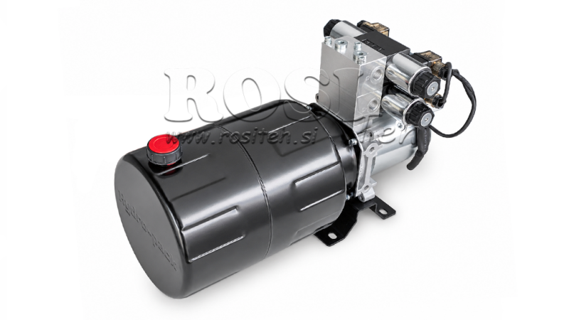 MINI HIDRAULIKUS AGGREGÁTOR 24 V DC - 2,2kW = 2,1cc - 8 lit - 2x kétirányu (fém)