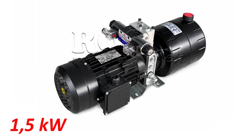 MINI HYDRAULICKÁ JEDNOTKA 380V AC (1,5 kW) - 5,8 cc - 8,2 lit/min - nádrž 6 lit