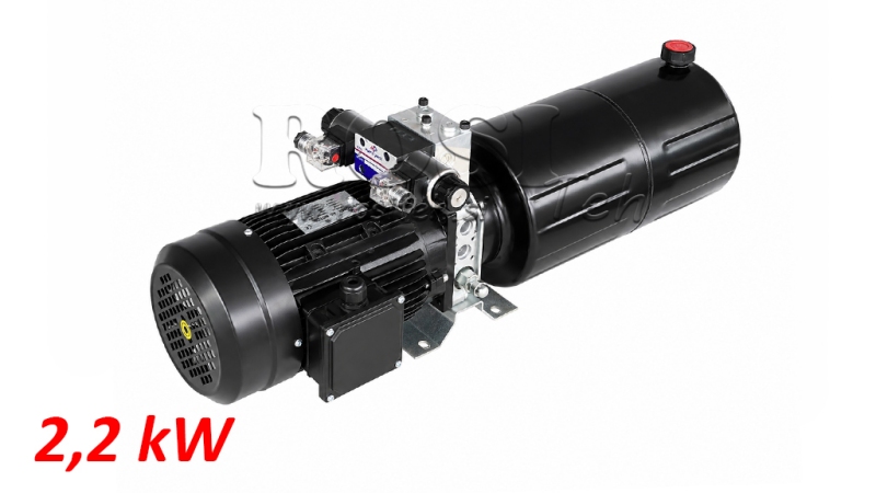 MINi HYDRAULIKAGGREGAT 380V AC (2,2 kW) - 8,0 cc - 11,2 lit/min - Tank 12 lit