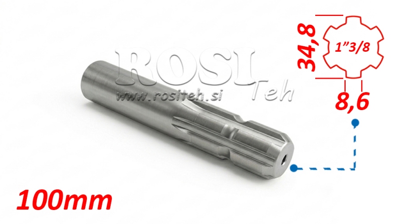 KARDANOVÝ ADAPTÉR 1-3/8 ŠTANDARD (100 mm)