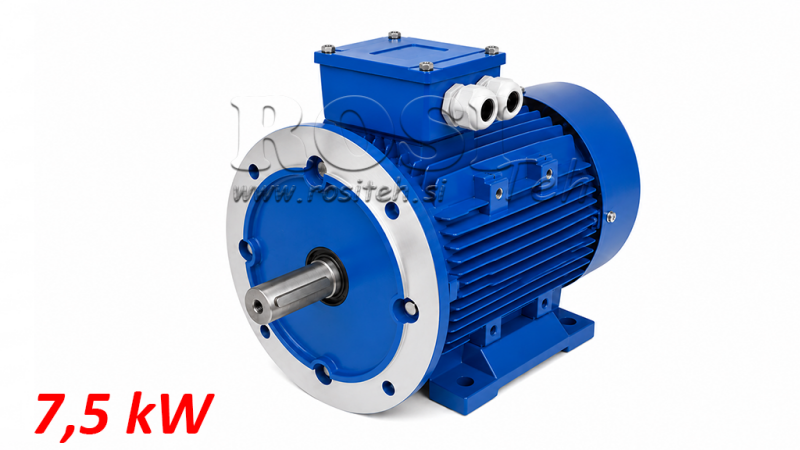 7.5KW-ELEKTRISK MOTOR MS132M-4_1450RPM 3FASER FØTTER+FLANGE-B3B5