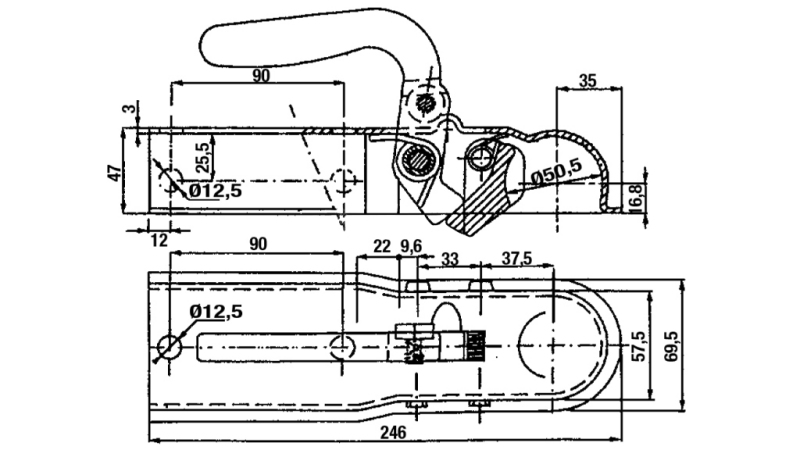 GUĽOVÝ ZÁVES PRE AUTO PRÍVES 60 mm