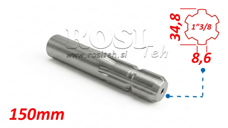 HRIADEĽ DRÁŽKOVANÁ 13/8 L=150