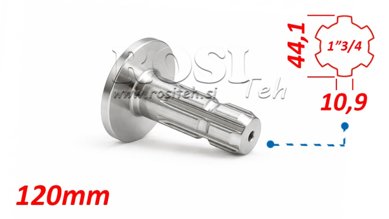 P.T.O. ADAPTER MED FLANGE 1 3/4 L120