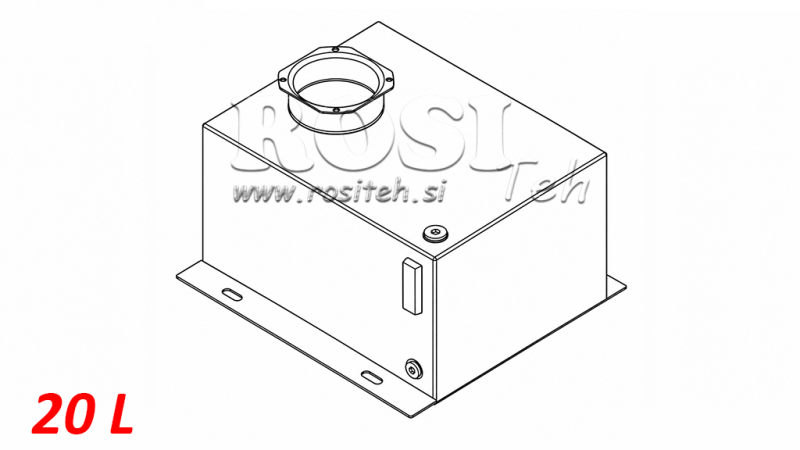 METALL RESERVOAR BOKS PP 20 LITER HORIZONTAL-VERTIKAL