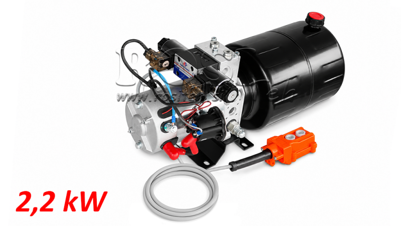 MINI HIDRAULIČNI AGREGAT 24V DC - 2,2kW = 2,1cc - 8 lit - dvosmjerni sklop (kovinski)