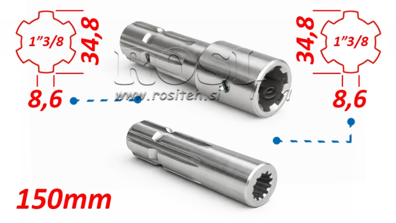 P.T.O. ADAPTER 13/8 til 13/8