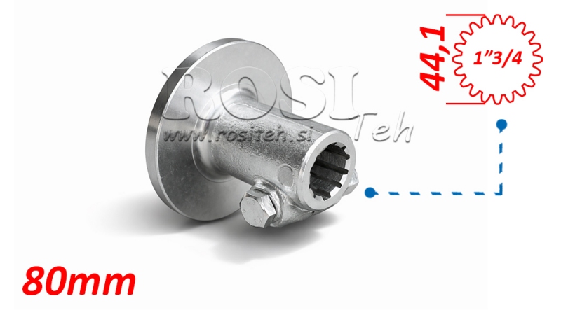 P.T.O. ADAPTER 1''3/4-FLANGE 150 mm MED PIN