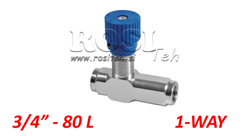 FLOW REGULATOR VRFU - DÆMPENDE RETURVENTIL 3/4 UNIDIREKTIONAL - 80LIT