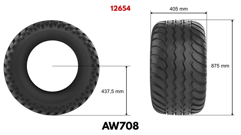 400/60-15,5 DEKK AW708 (14 PR)