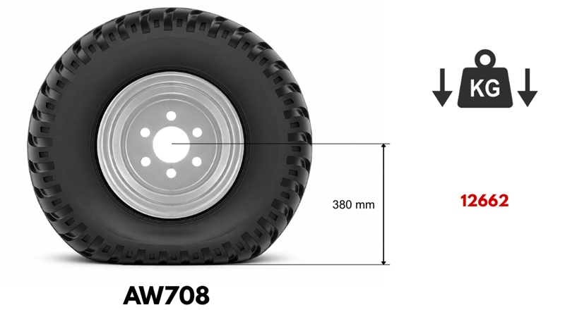 400/60-15,5 DEKK AW708 (16 PR) MED FELG 13,00 x 15,5