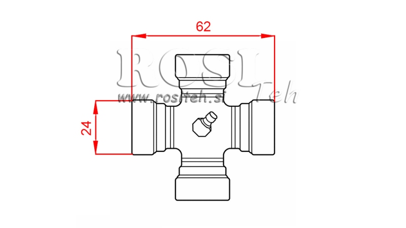 KORS F-24,00X62,00 FOR ECO KARDANAXEL 790mm 35-60HP STANDARD