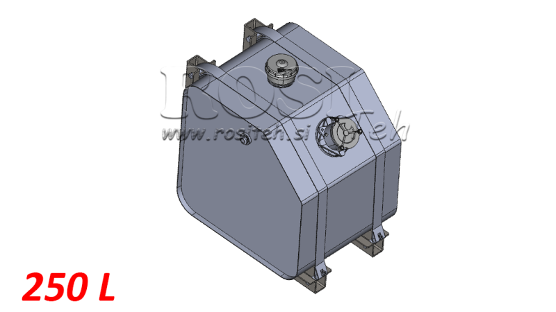 METALLTANK TOPP 250 LIT 600X600X800MM