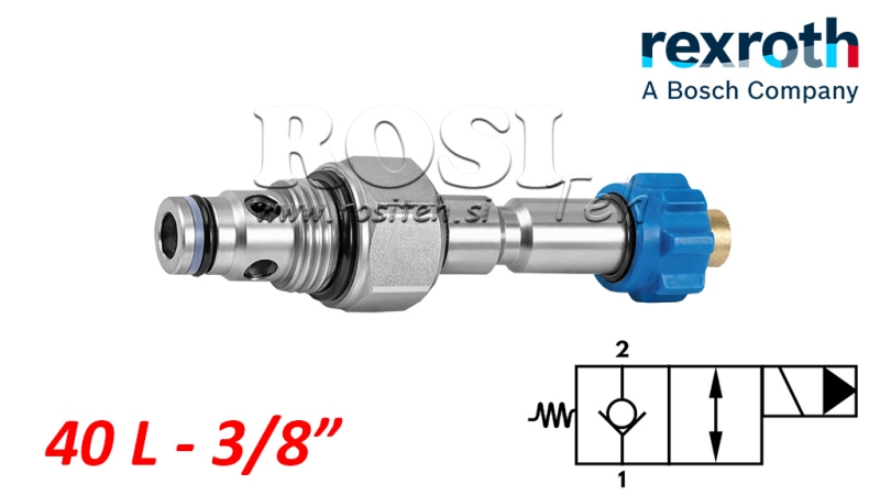 HYD. LUKKET ELEKTROMAGNETISK KONTROLLER FOR 2-VEGS VENTIL REXROTH 3/8 40-LIT