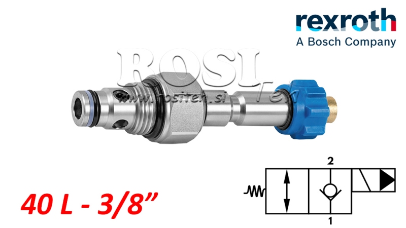 HYD. ÅPEN ELEKTROMAGNETISK KONTROLLER FOR 2-VEGGS VENTIL REXROTH 3/8 40-LIT