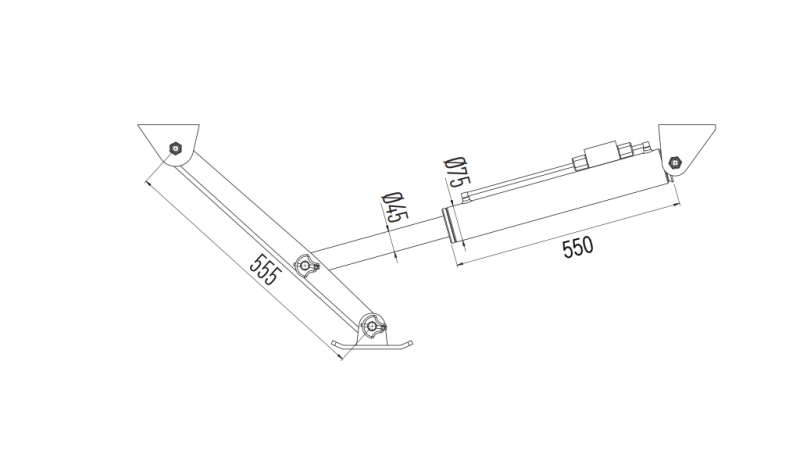 HYDRAULISK BEN BIDIREKTIONAL 380mm - 3.100kg
