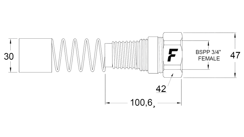 GIUNTO RAPIDO FEMMINA PER MULTI-FASTER 3/4 PARTE FISSA
