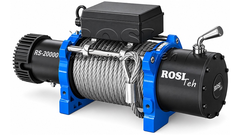 24 V ELEKTRISK VINSJ RS-20000 - 9100 KG - STÅLWIRE - ECO