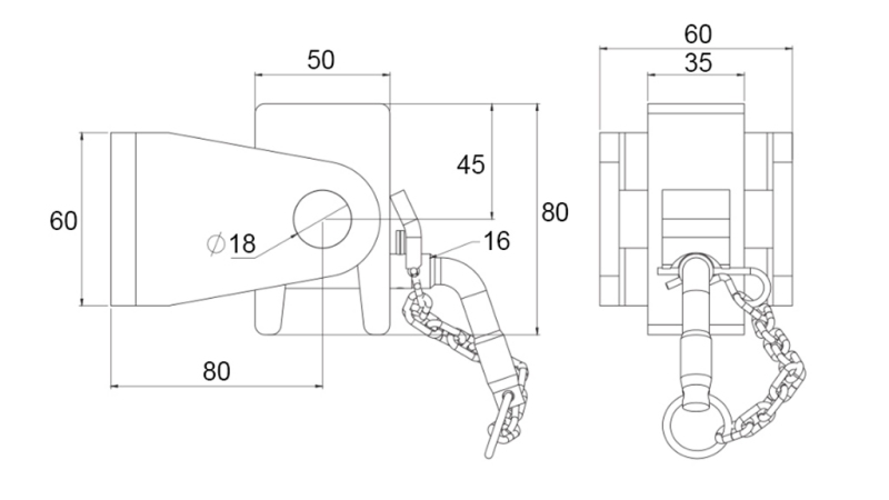 TIPPKASSE BRAKETT 50x60 - GAFFELTYPE - ECO
