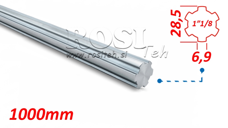 KARDANAKSEL SPLINE 1-1/8 (1000 mm)