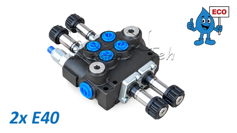 HYDRAULISK MAGNETVENTIL (UTEN SPOLER) – 2-SEKSJONS RETNINGSVENTIL 2xE40 ECO