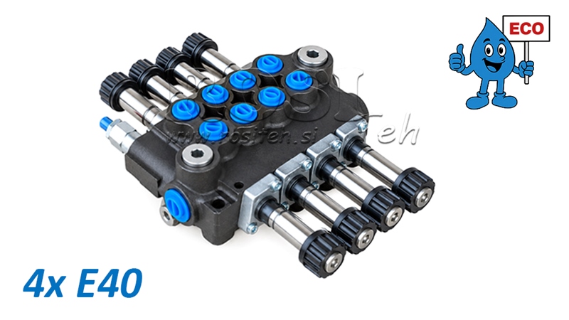 HYDRAULISK MAGNETVENTIL (UTEN SPOLER) – 4-SEKSJONS RETNINGSVENTIL 4xE40 ECO