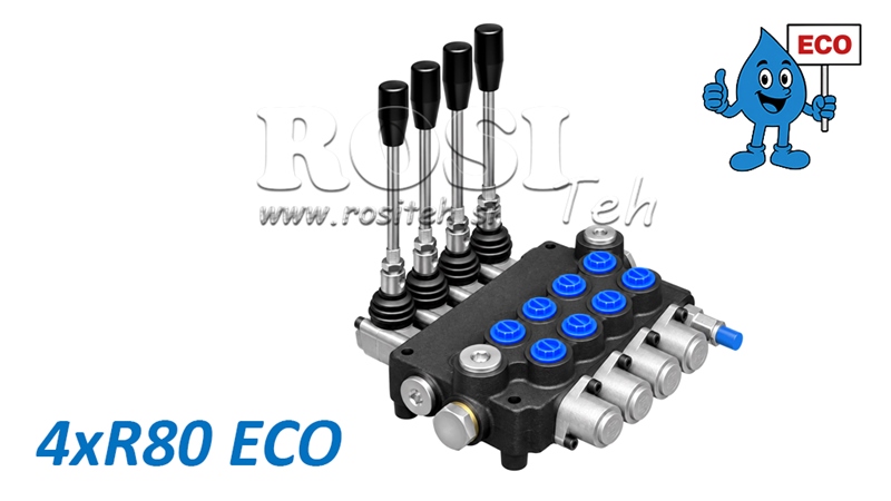 HYDRAULISK MANUELL VENTIL – 4-SEKSJONS RETNINGSVENTIL 4xR80 ECO