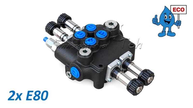 HYDRAULISK MAGNETVENTIL (UTEN SPOLER) – 2-SEKSJONS RETNINGSVENTIL 2xE80 ECO
