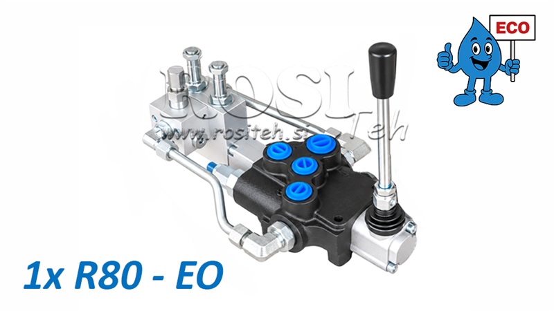 HYDRAULISK ELEKTRO-MANUELL VENTIL (UTEN SPOLER) – 1-SEKSJONS RETNINGSVENTIL 1xR80-EO ECO