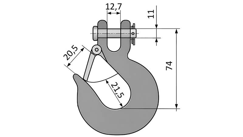 KROK MED SIKKERHETSLÅS - 2000 KG