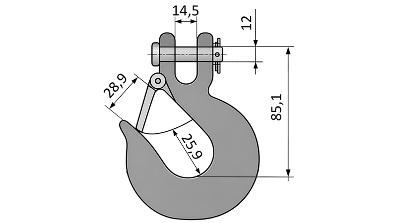 KROK MED SIKKERHETSLÅS - 3000 KG