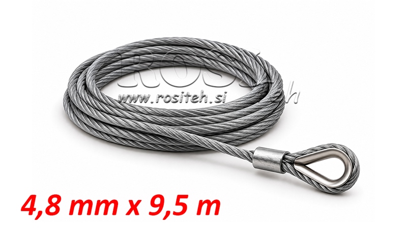 STÅLWIRE FOR VINSJ RS-2500 - 1133 kg