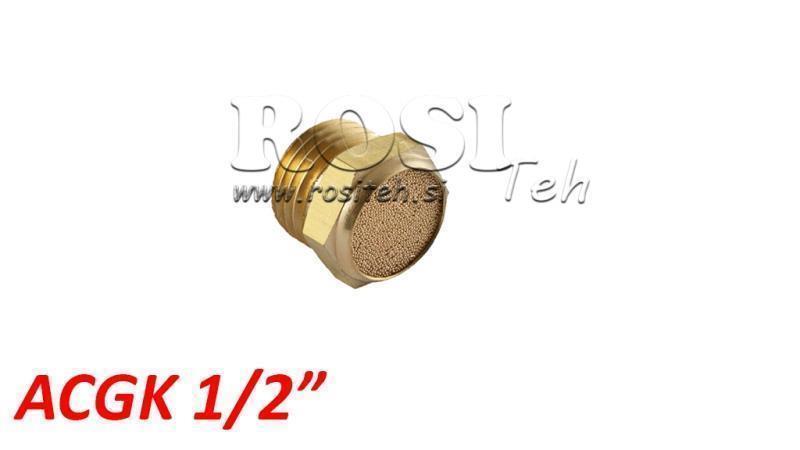 PNEUMATICKÝ ZTIŠOVAČ Z MOSAZE ACGK 012 NÍZKÝ