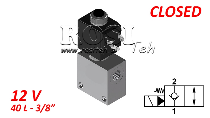 2-VEGGS VENTIL 3/8 (NC) 12V - 40LIT