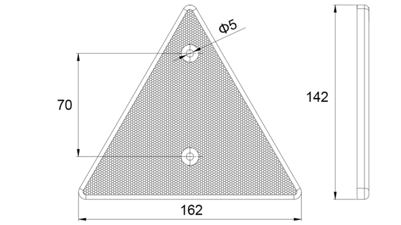 TROJÚHELNÍKOVÝ REFLEKTOR (4KS)