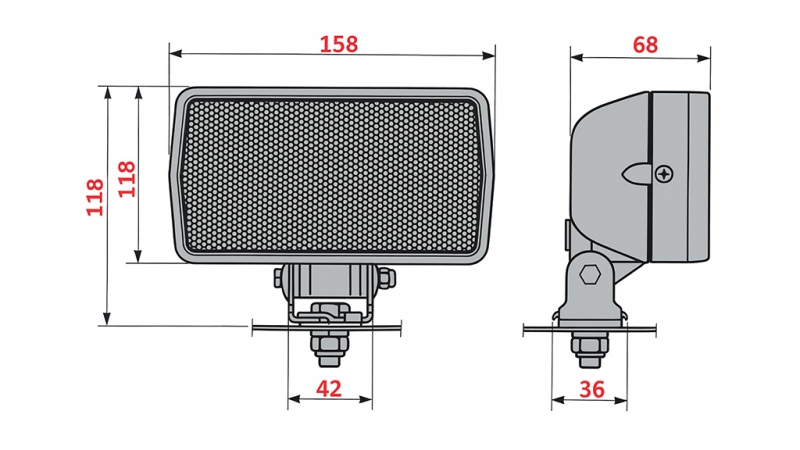 LAMPĂ DE LUCRU PENTRU TRACTOR COBO HALOGEN