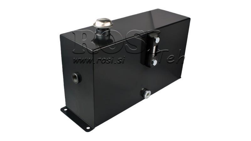 METALL RESERVOAR 12 LITER KUBE 255x120x450mm KOMPLETT MED UTSTYR